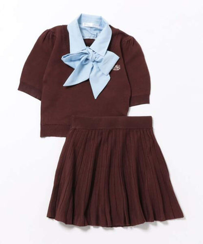 【RMAF】蝴蝶結拼接針織套裝