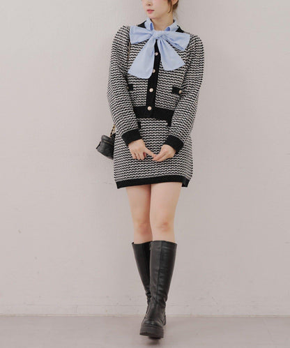 【RMAF】金屬絲亮片粗花呢套裝