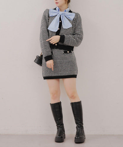 【RMAF】金屬絲亮片粗花呢套裝