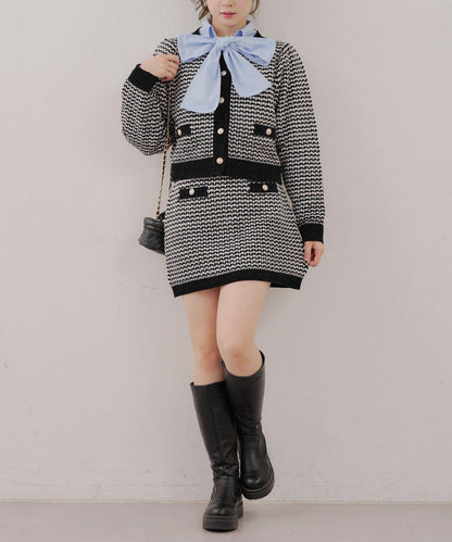 【RMAF】金屬絲亮片粗花呢套裝