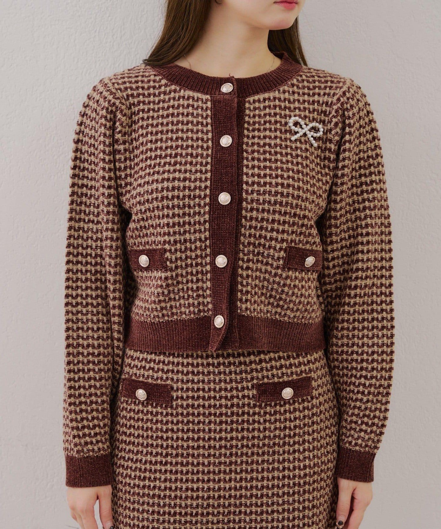 【RMAF】金屬絲亮片粗花呢套裝