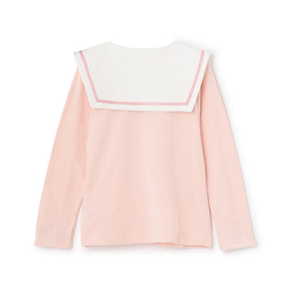 亮片獨角獸刺繡水手領長袖T恤