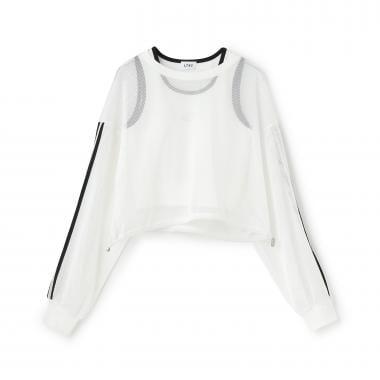 【LTXC】帶內搭網紗T恤