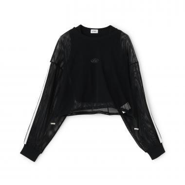 【LTXC】帶內搭網紗T恤