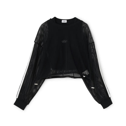 【LTXC】帶內搭網紗T恤