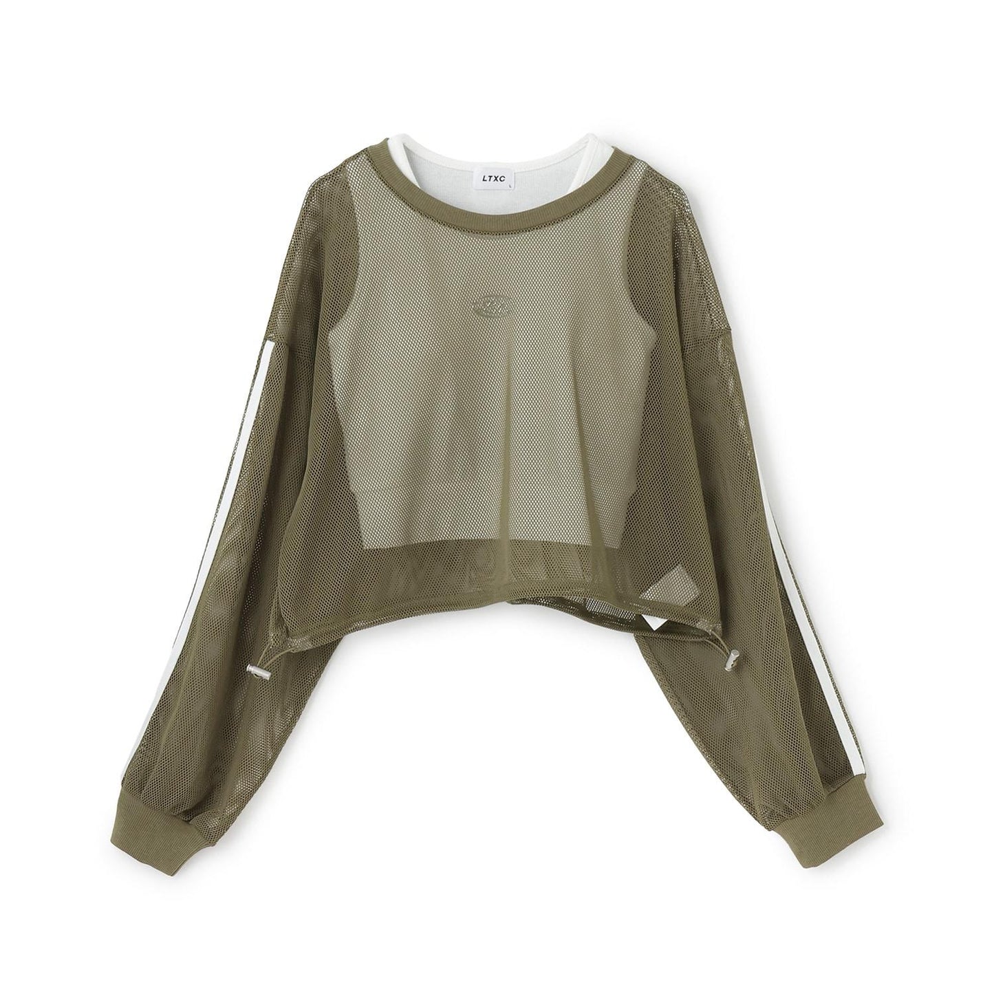 【LTXC】帶內搭網紗T恤