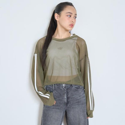 【LTXC】帶內搭網紗T恤