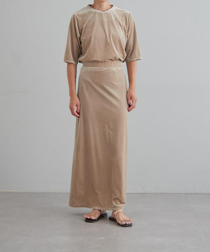 【earthy_】天鵝絨長裙