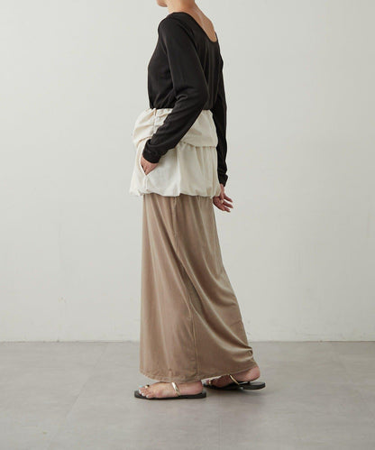 【earthy_】天鵝絨長裙
