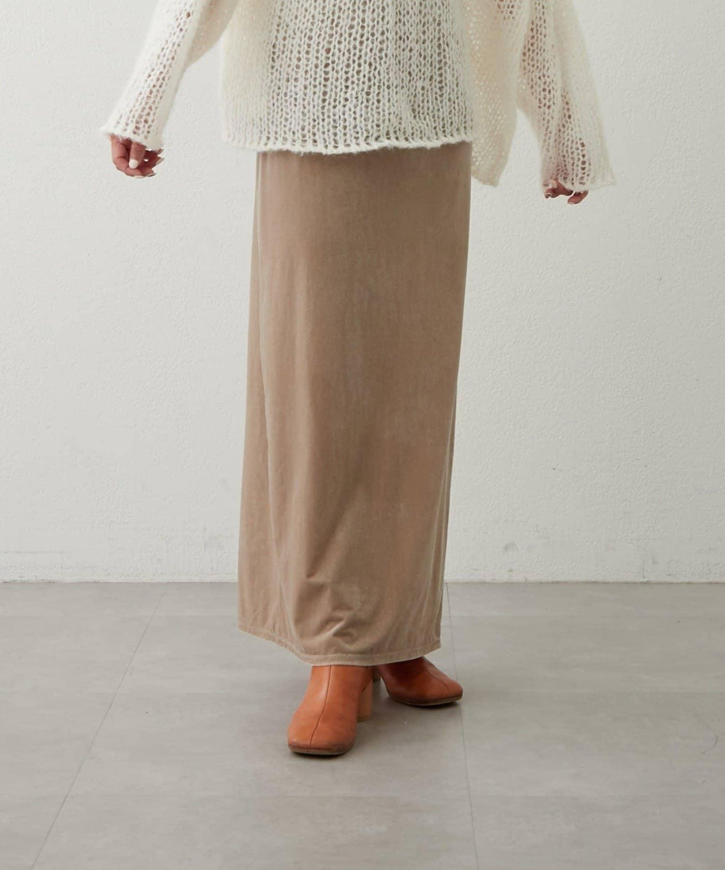 【earthy_】天鵝絨長裙