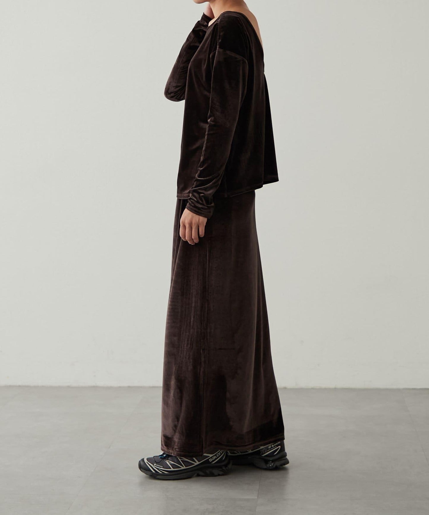 【earthy_】天鵝絨長裙