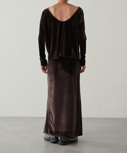 【earthy_】天鵝絨長裙