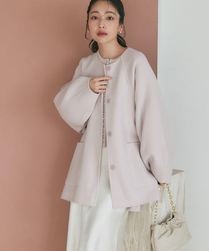 【miki監修配色・復刻】輕薄插肩喇叭袖大衣