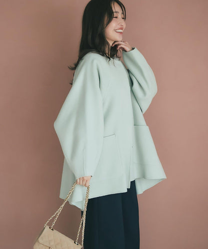 【miki監修配色・復刻】輕薄插肩喇叭袖大衣