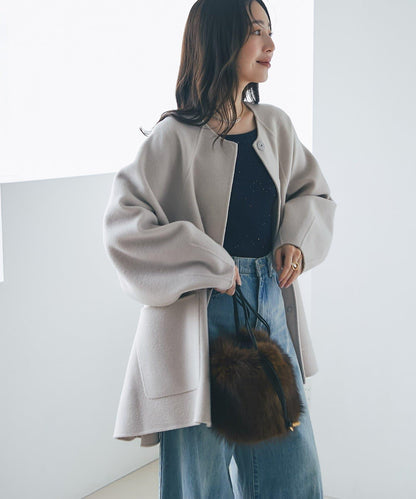 【miki監修配色・復刻】輕薄插肩喇叭袖大衣