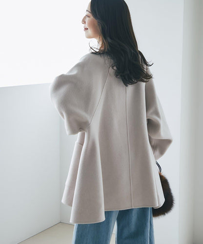 【miki監修配色・復刻】輕薄插肩喇叭袖大衣