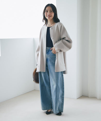 【miki監修配色・復刻】輕薄插肩喇叭袖大衣