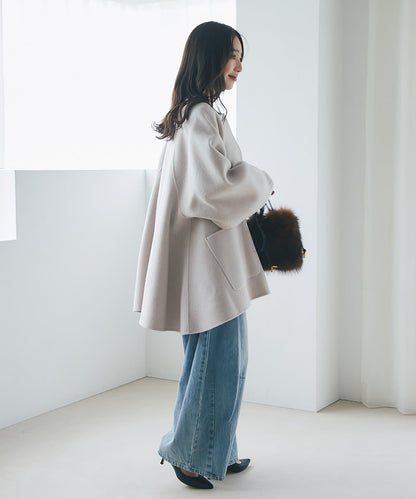 【miki監修配色・復刻】輕薄插肩喇叭袖大衣