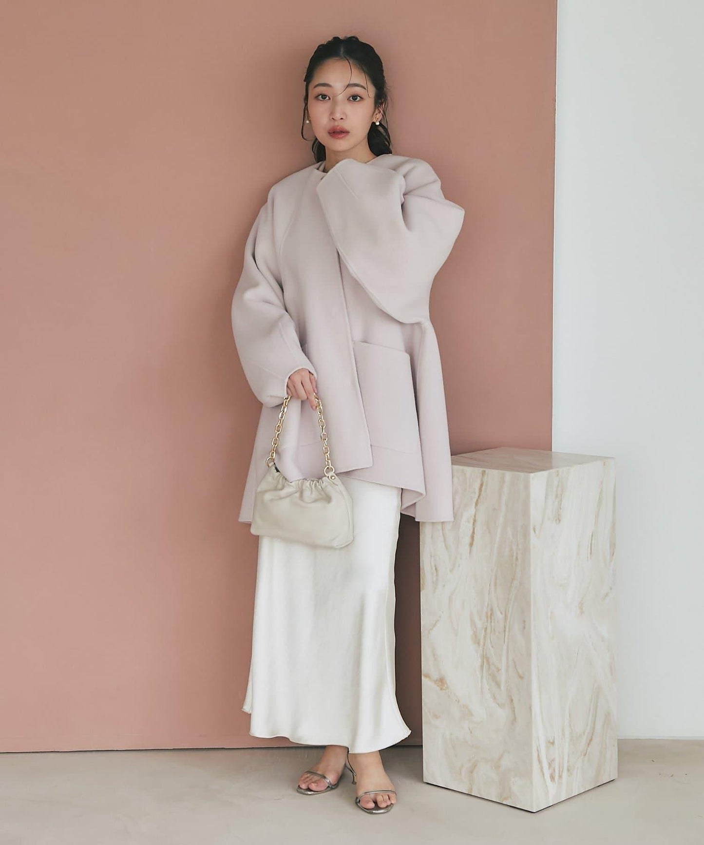 【4尺碼可選】緞面長款修身半身裙