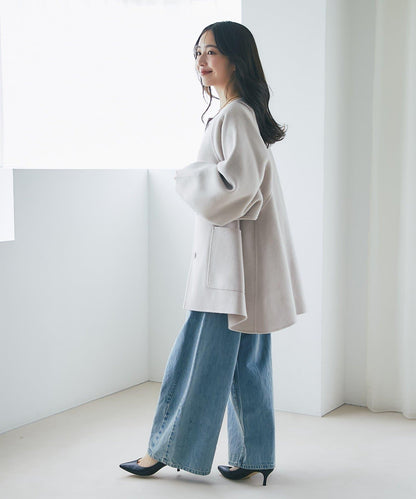 【miki監修配色・復刻】輕薄插肩喇叭袖大衣