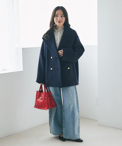 波點印花荷葉邊領襯衫