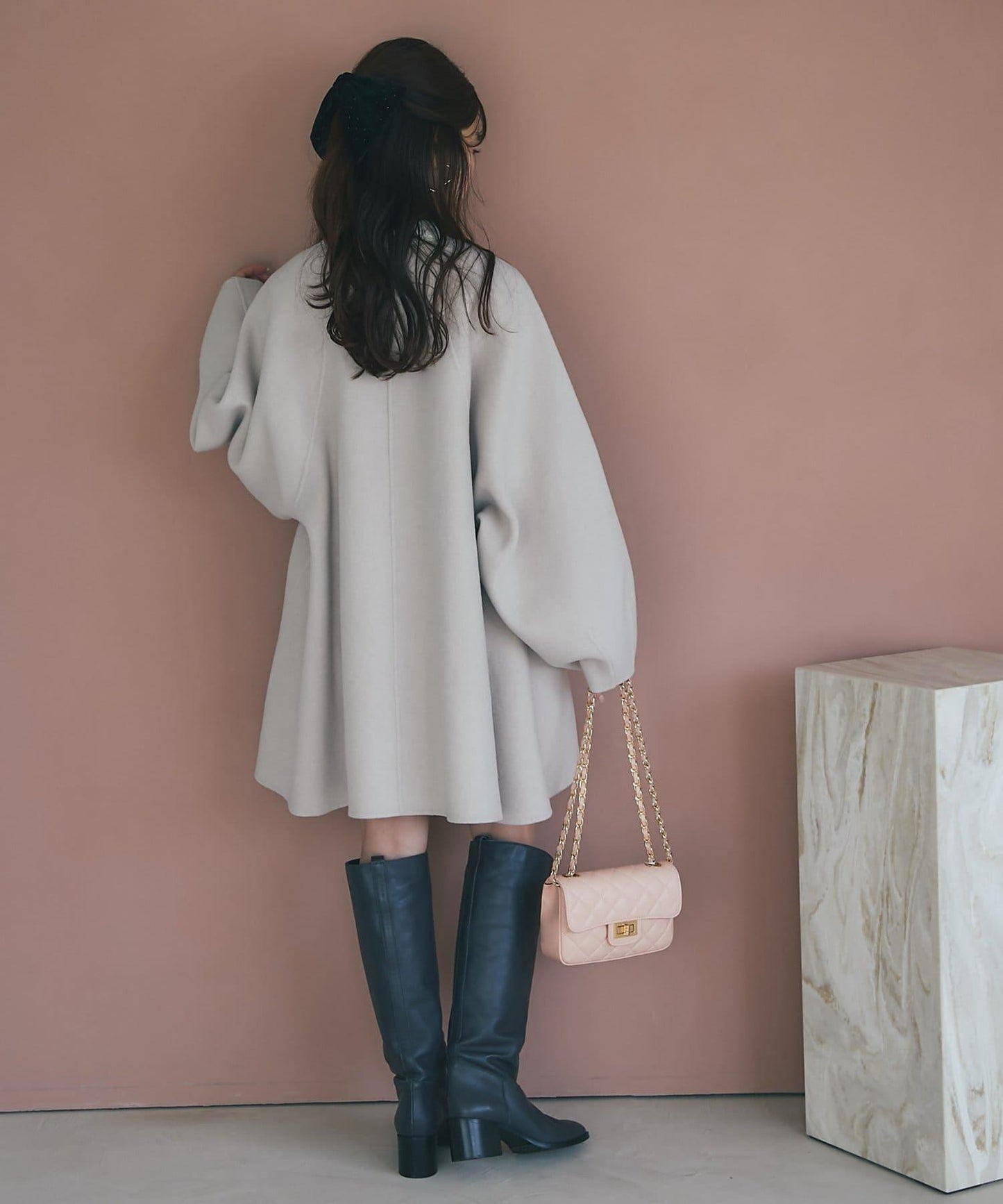 【miki監修配色・復刻】輕薄插肩喇叭袖大衣