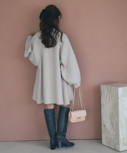 【miki監修配色・復刻】輕薄插肩喇叭袖大衣