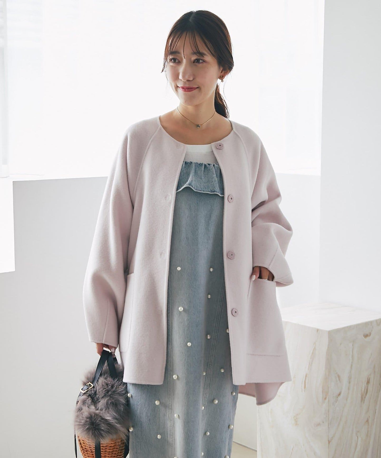 【miki監修配色・復刻】輕薄插肩喇叭袖大衣