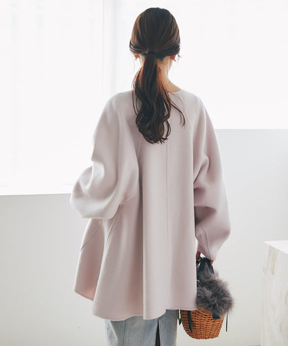 【miki監修配色・復刻】輕薄插肩喇叭袖大衣