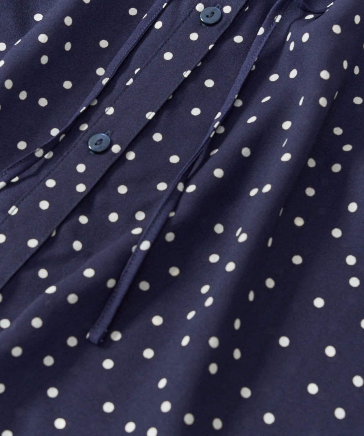 波點印花荷葉邊領襯衫