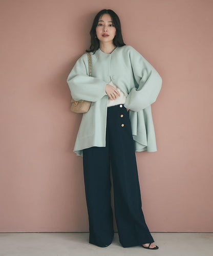 【miki監修配色・復刻】輕薄插肩喇叭袖大衣