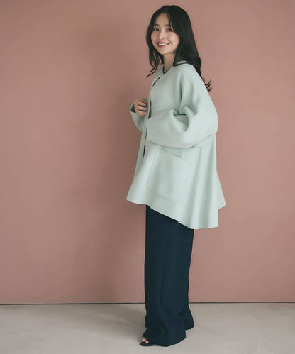 【miki監修配色・復刻】輕薄插肩喇叭袖大衣