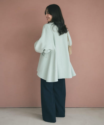 【miki監修配色・復刻】輕薄插肩喇叭袖大衣