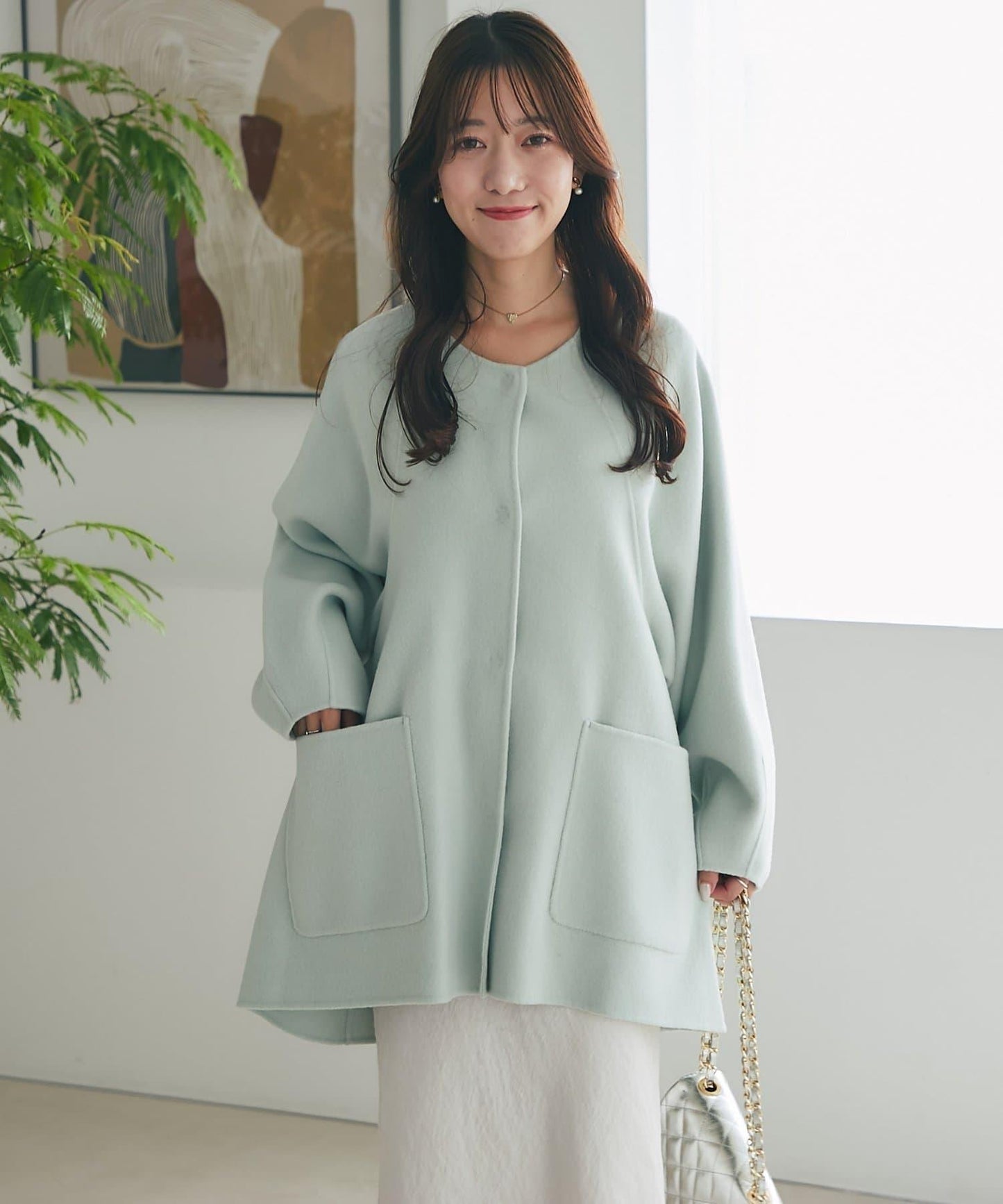 【miki監修配色・復刻】輕薄插肩喇叭袖大衣