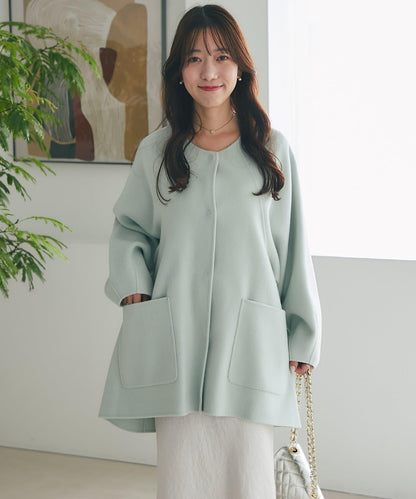 【miki監修配色・復刻】輕薄插肩喇叭袖大衣