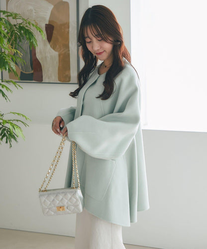 【miki監修配色・復刻】輕薄插肩喇叭袖大衣