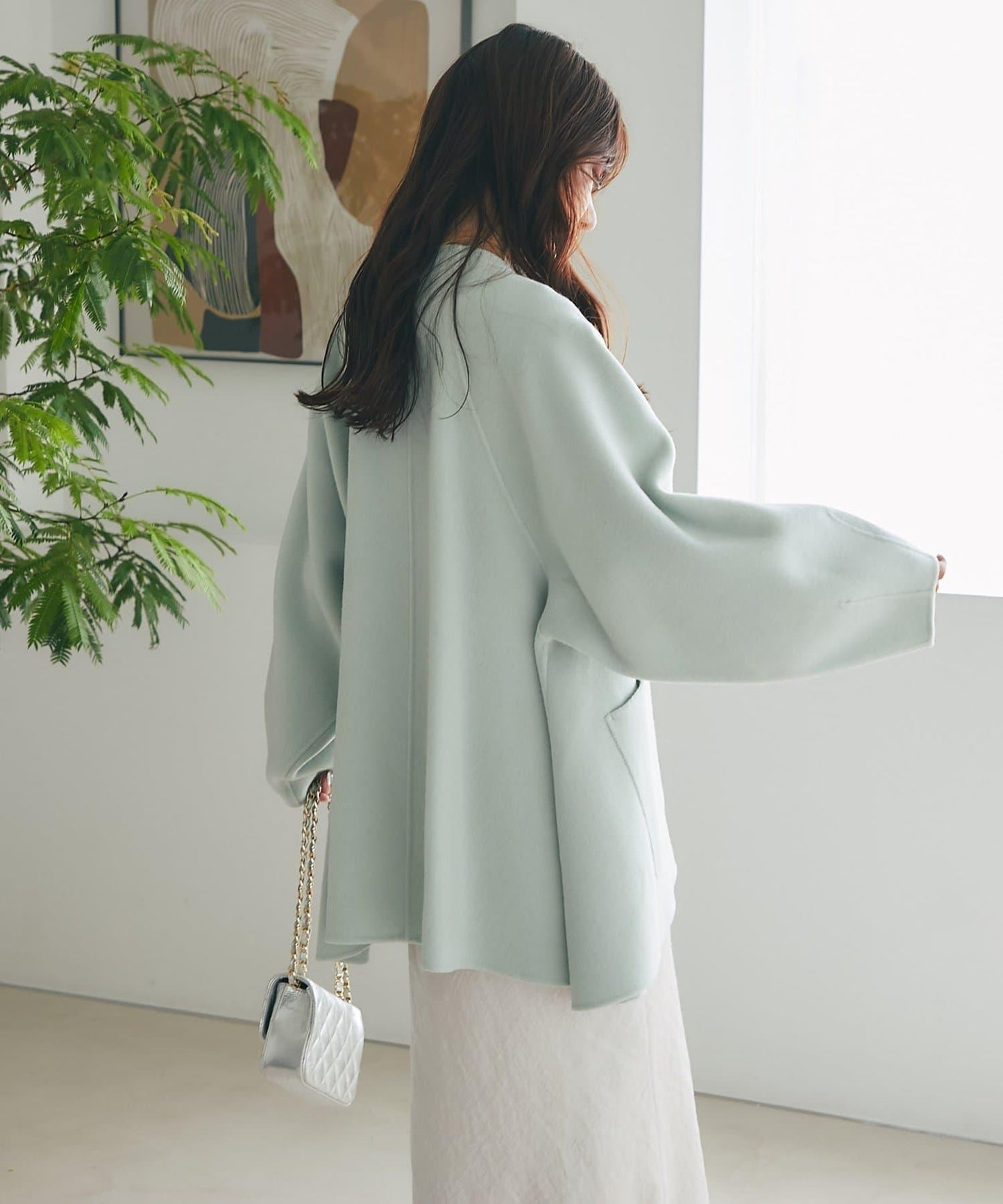 【miki監修配色・復刻】輕薄插肩喇叭袖大衣