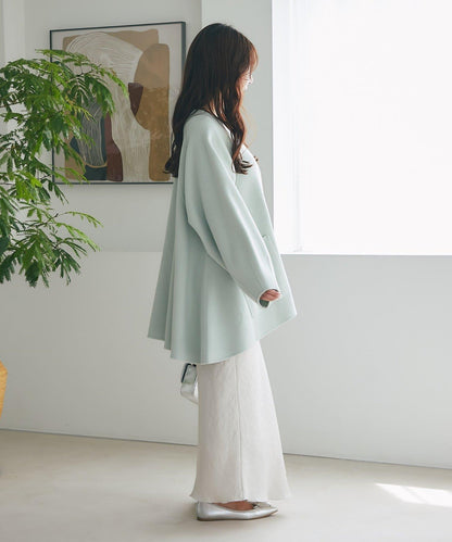 【miki監修配色・復刻】輕薄插肩喇叭袖大衣