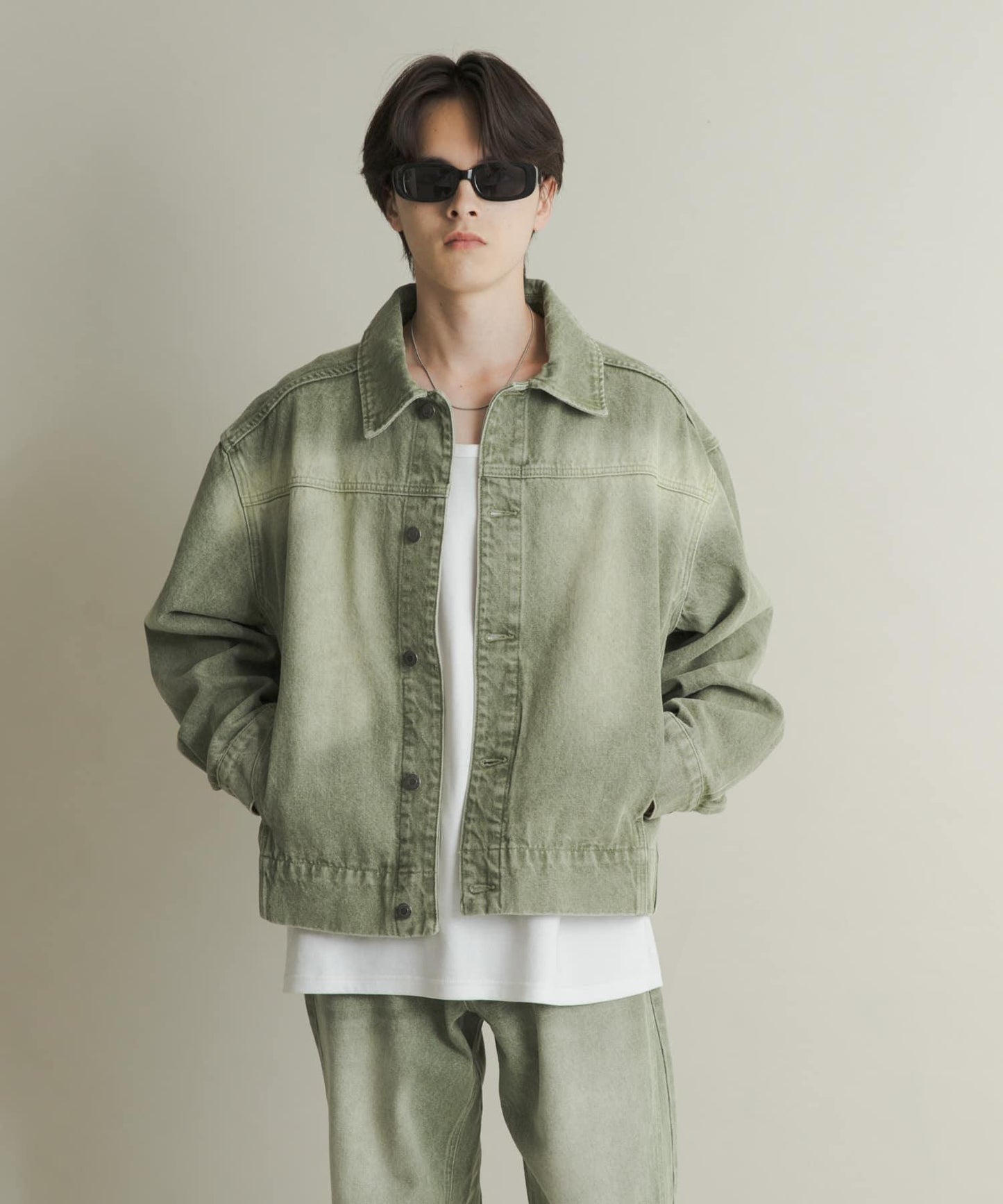 扭紋牛仔夾克
