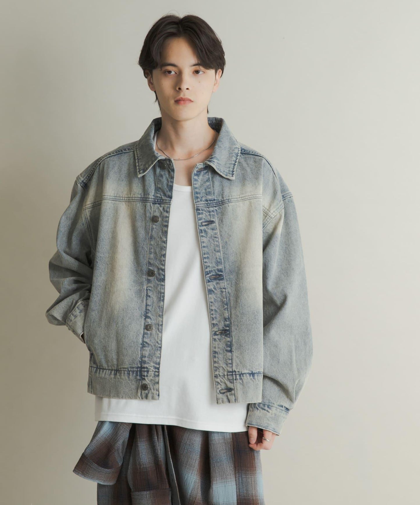 扭紋牛仔夾克