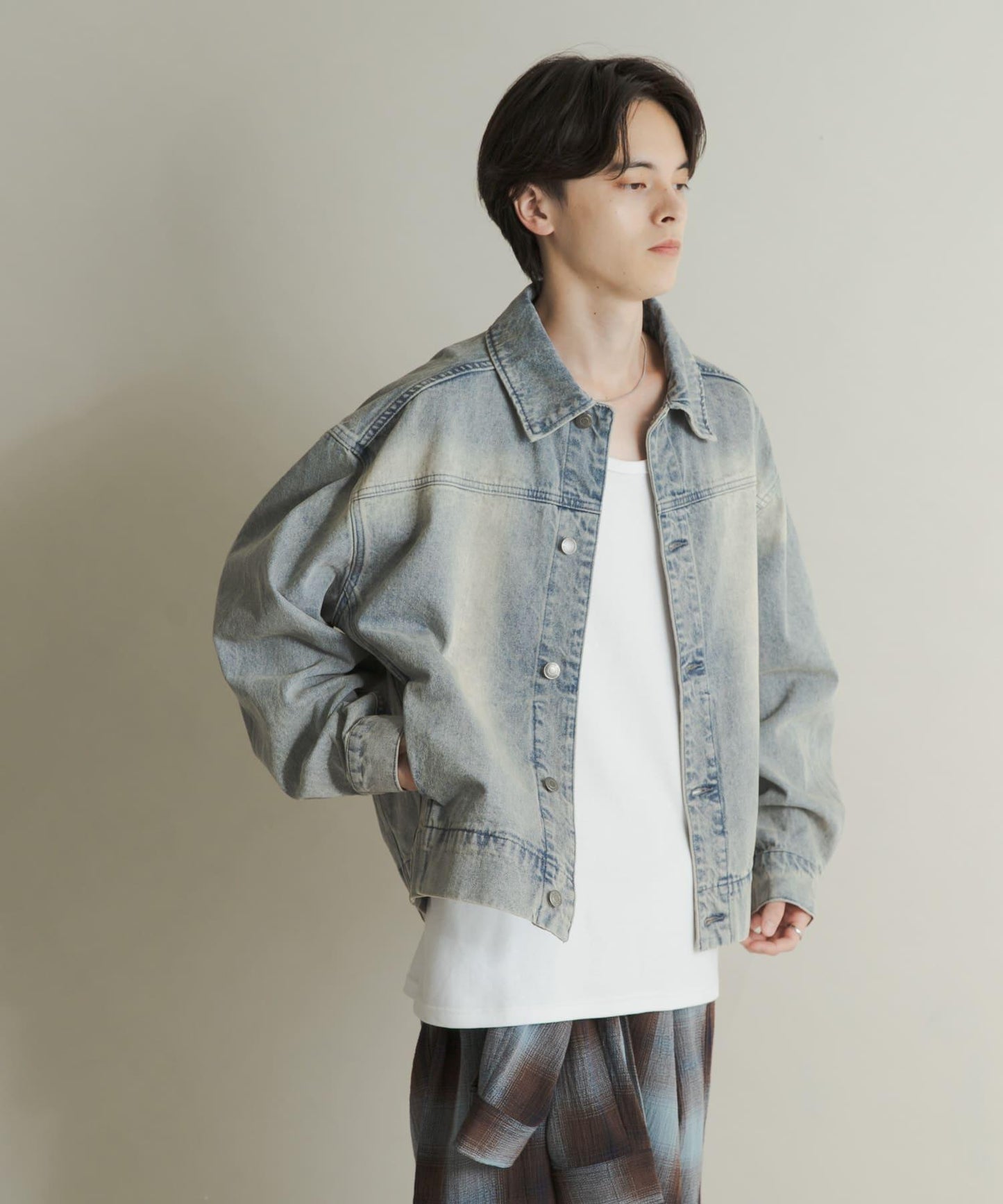 扭紋牛仔夾克