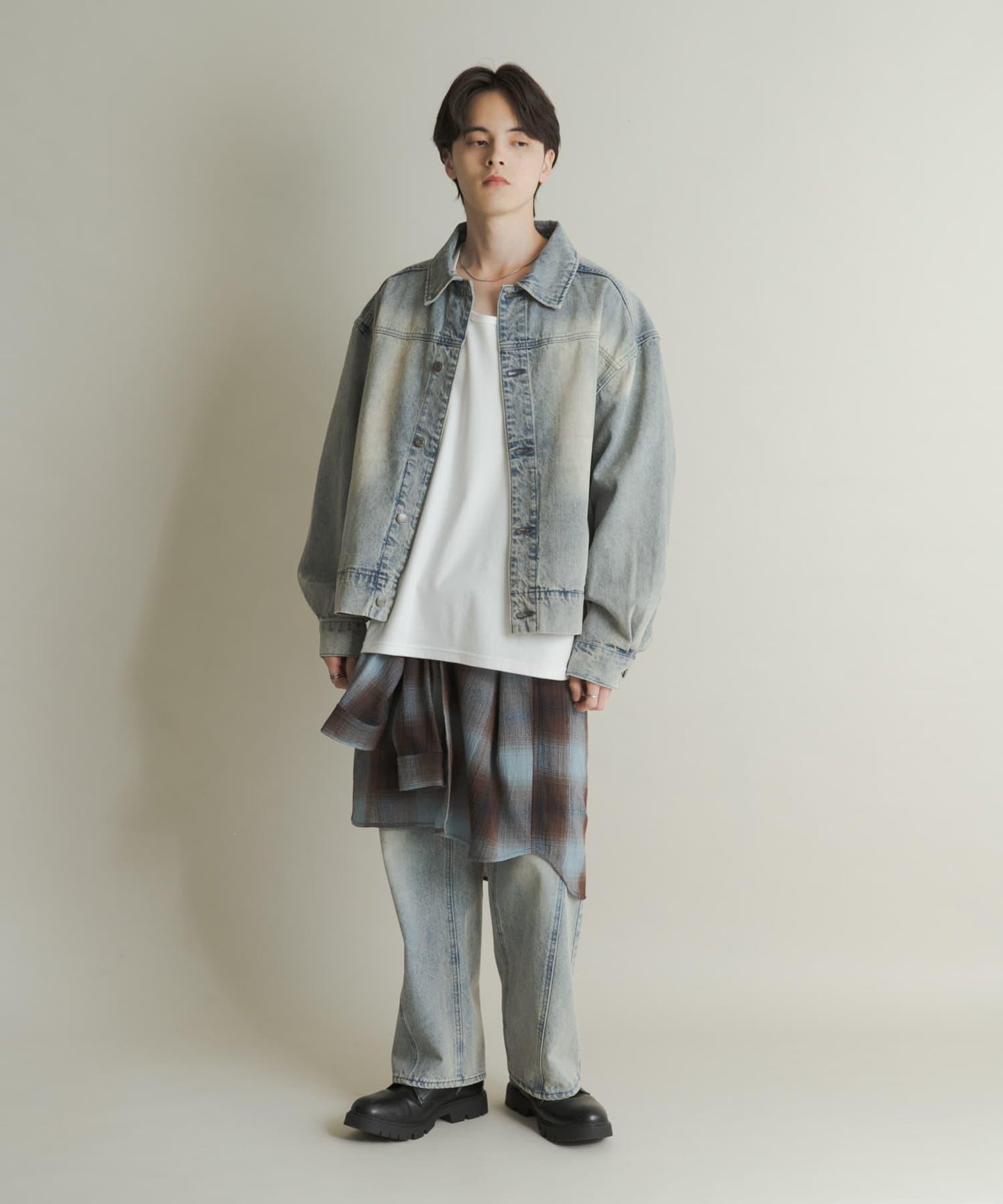 扭紋牛仔夾克