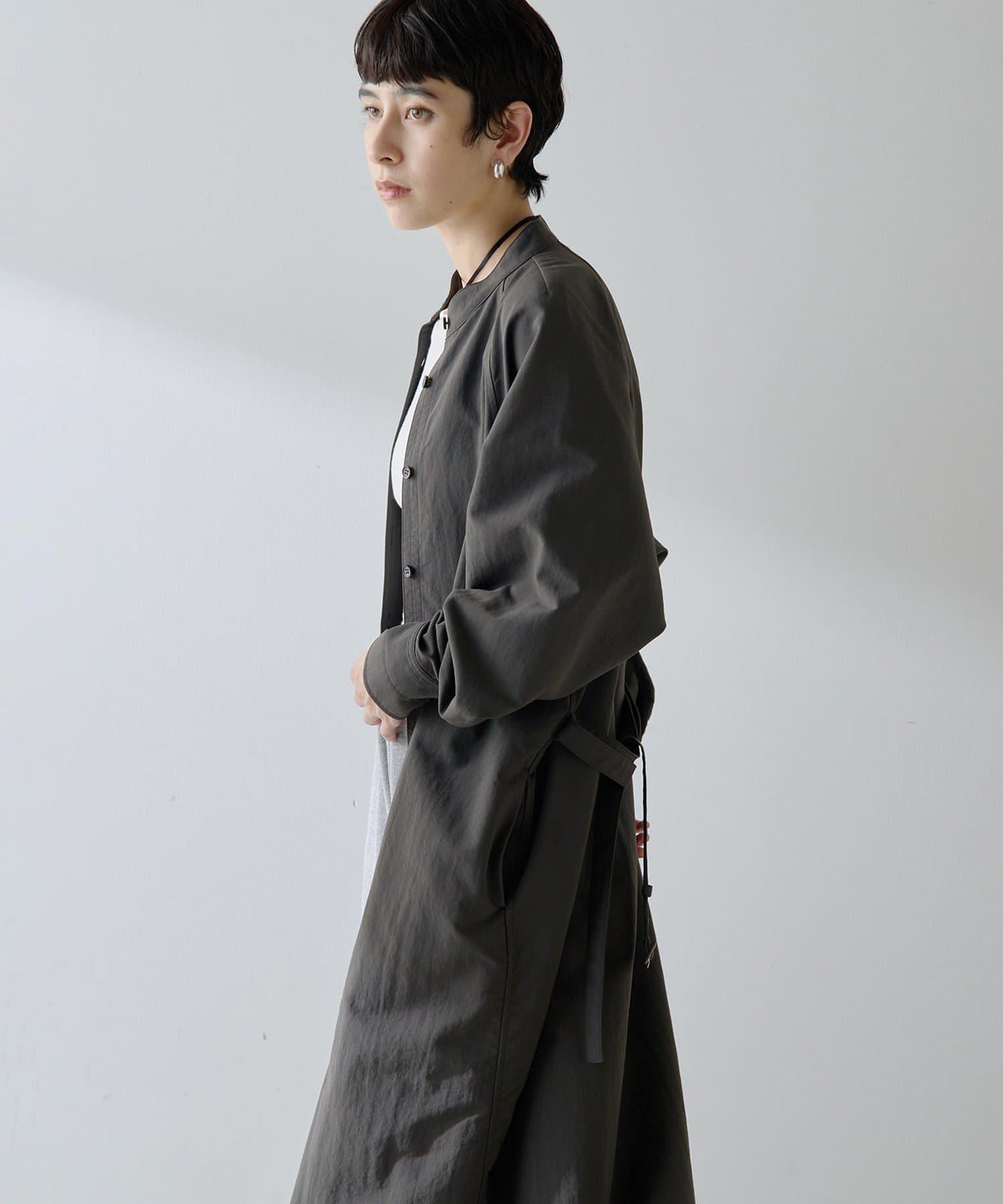 尼龍襯衫連衣裙