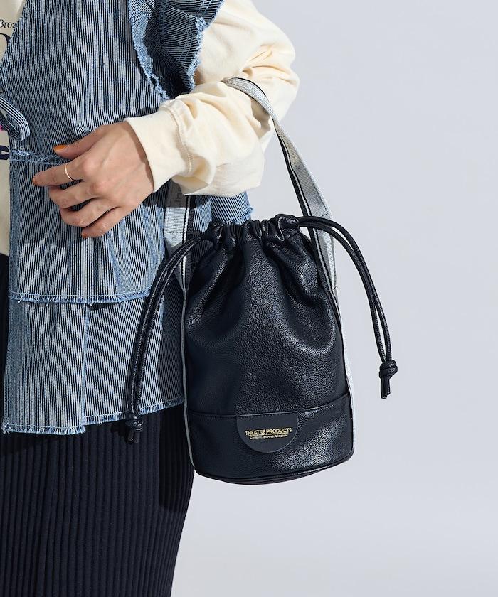 特別人造皮革提花織帶束口包