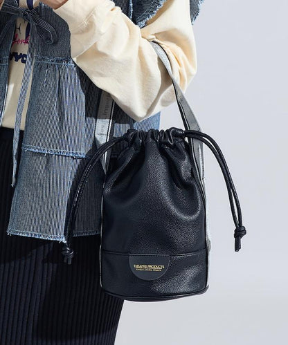 特別人造皮革提花織帶束口包