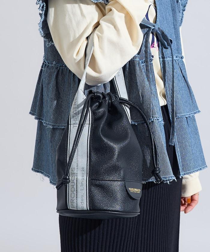 特別人造皮革提花織帶束口包