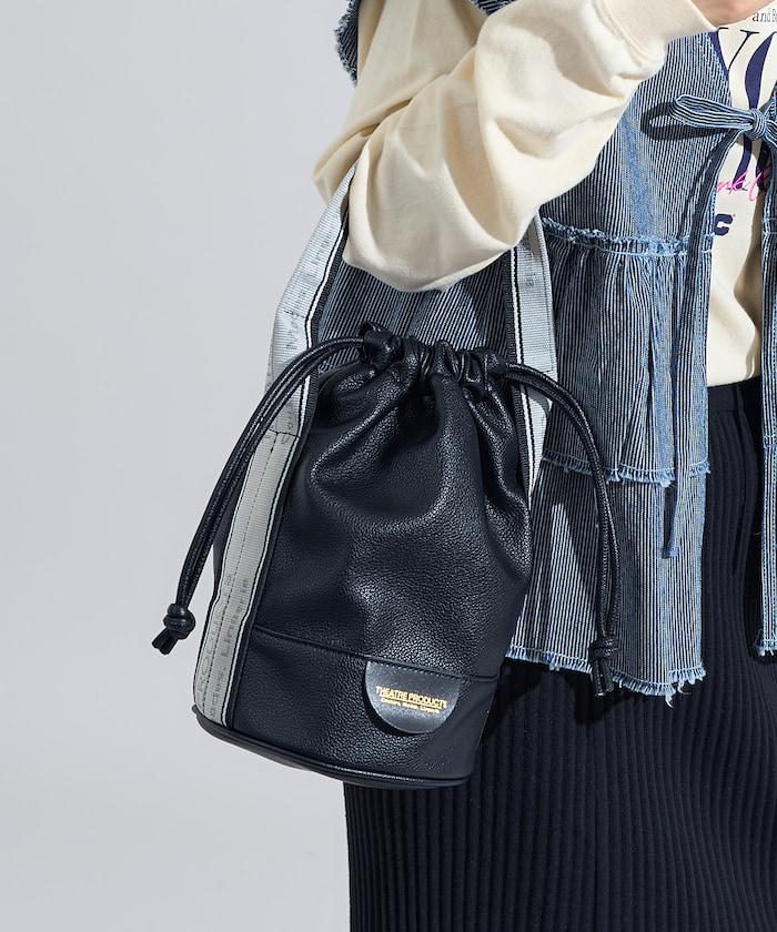 特別人造皮革提花織帶束口包