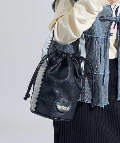 特別人造皮革提花織帶束口包