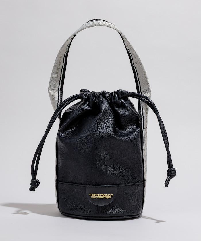 特別人造皮革提花織帶束口包