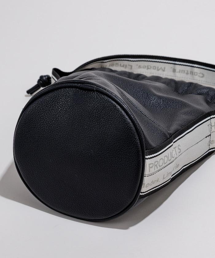 特別人造皮革提花織帶束口包